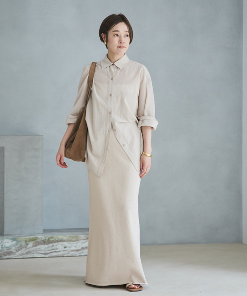 plage(プラージュ)の「Paper mix knit スカート(スカート・レディース・アイボリー/ベージュ・38/36)」の6枚目の写真