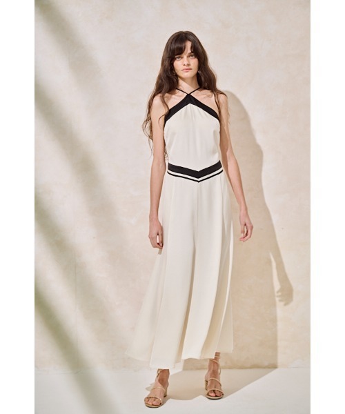 Estella.K(エステラケー)の「Riviera Grace Dress バイカラードレス(ワンピース・レディース・ブラック/オフホワイト・FREE)」の3枚目の写真