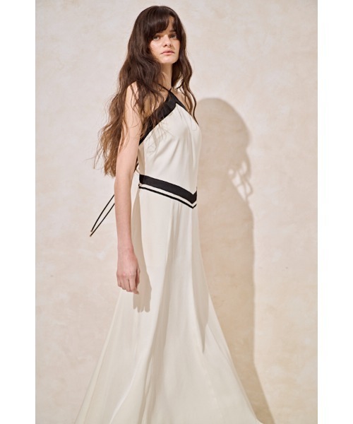 Estella.K(エステラケー)の「Riviera Grace Dress バイカラードレス(ワンピース・レディース・ブラック/オフホワイト・FREE)」の6枚目の写真