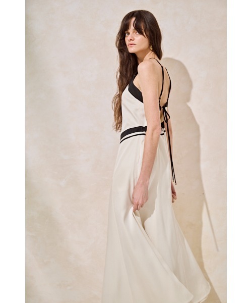 Estella.K(エステラケー)の「Riviera Grace Dress バイカラードレス(ワンピース・レディース・ブラック/オフホワイト・FREE)」の10枚目の写真