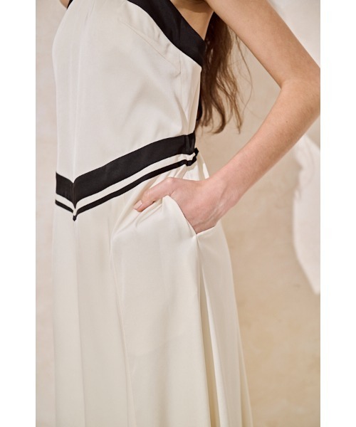 Estella.K(エステラケー)の「Riviera Grace Dress バイカラードレス(ワンピース・レディース・ブラック/オフホワイト・FREE)」の11枚目の写真