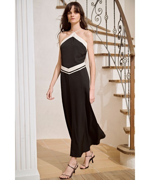Estella.K(エステラケー)の「Riviera Grace Dress バイカラードレス(ワンピース・レディース・ブラック/オフホワイト・FREE)」の17枚目の写真