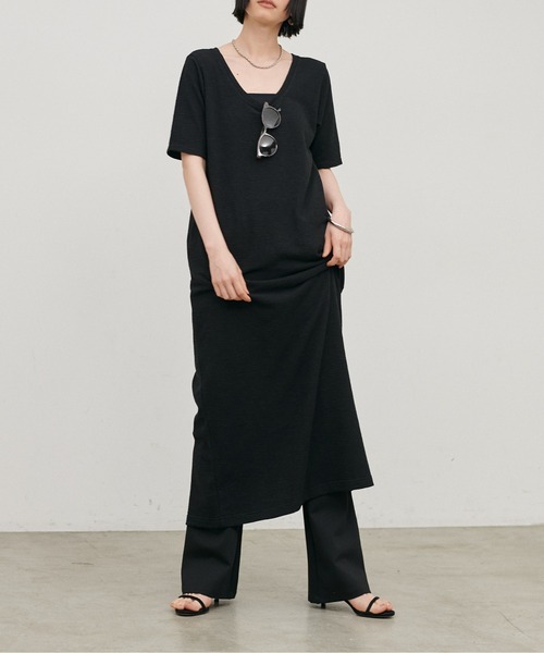 LARUTA（ラルータ）の「【LARUTA】2WAYハーフスリーブカットワンピース（ワンピース・レディース・アイボリー/モカ/ブラック・LARGE/MEDIUM）」の2枚目の写真