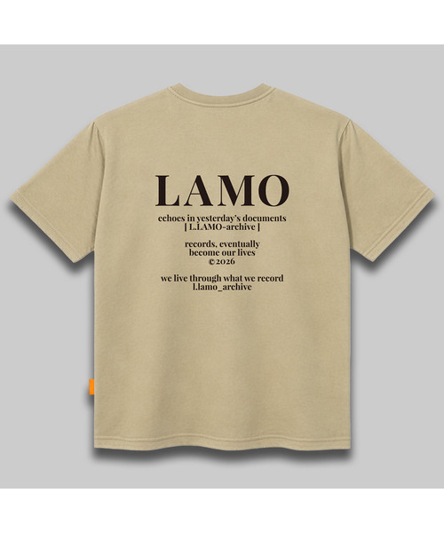 LLAMO（エラモ）の「LAMOアーカイブ 半袖Tシャツ 男女共用 ビッグサイズ（Tシャツ/カットソー・メンズ・チャコールグレー/ネイビー/ベージュ/ホワイト・MEDIUM/SMALL/4XL/3XL/2XL/X-LARGE/LARGE）」の4枚目の写真