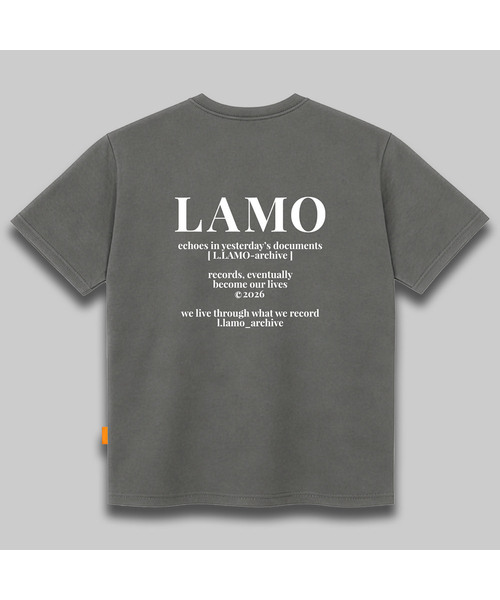 LLAMO（エラモ）の「LAMOアーカイブ 半袖Tシャツ 男女共用 ビッグサイズ（Tシャツ/カットソー・メンズ・チャコールグレー/ネイビー/ベージュ/ホワイト・MEDIUM/SMALL/4XL/3XL/2XL/X-LARGE/LARGE）」の3枚目の写真