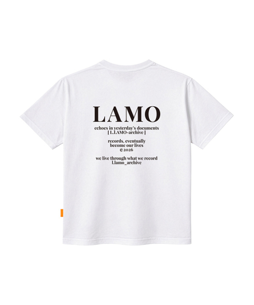 LLAMO（エラモ）の「LAMOアーカイブ 半袖Tシャツ 男女共用 ビッグサイズ（Tシャツ/カットソー・メンズ・チャコールグレー/ネイビー/ベージュ/ホワイト・MEDIUM/SMALL/4XL/3XL/2XL/X-LARGE/LARGE）」の5枚目の写真