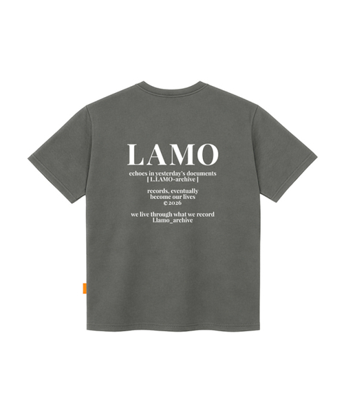 LLAMO（エラモ）の「LAMOアーカイブ 半袖Tシャツ 男女共用 ビッグサイズ（Tシャツ/カットソー・メンズ・チャコールグレー/ネイビー/ベージュ/ホワイト・MEDIUM/SMALL/4XL/3XL/2XL/X-LARGE/LARGE）」の6枚目の写真