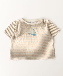 Bonpoint（ボンポワン）の「【KIDS】ボーダー柄半袖Tシャツ（Tシャツ/カットソー）」