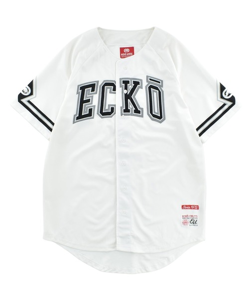 ecko unltd.(エコーアンリミテッド)の「【USED】ECKO UNLTD. ベースボール ゲームシャツ(シャツ/ブラウス・メンズ・ホワイト・LARGE)」の1枚目の写真