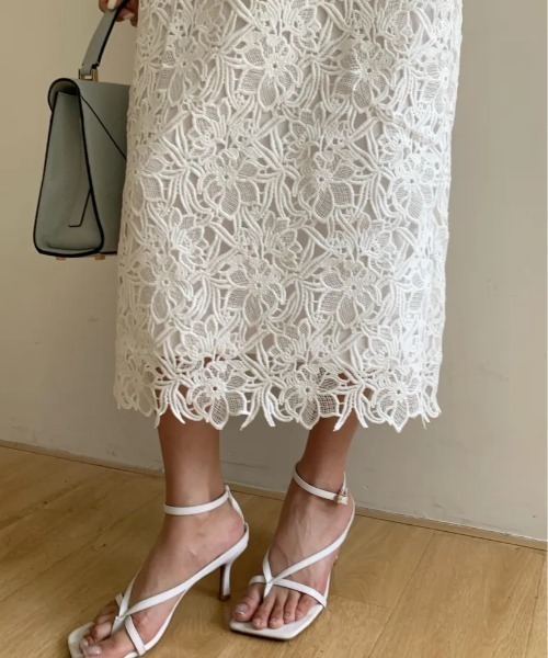 BIRTHDAY BASH(バースデイバッシュ)の「CHEMICAL LACE PENCIL SKIRT(スカート・レディース・ブルー/ホワイト・MEDIUM/SMALL)」の6枚目の写真