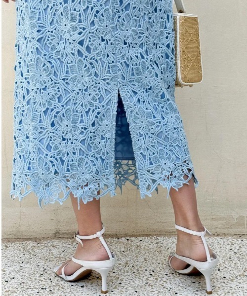 BIRTHDAY BASH(バースデイバッシュ)の「CHEMICAL LACE PENCIL SKIRT(スカート・レディース・ブルー/ホワイト・MEDIUM/SMALL)」の10枚目の写真