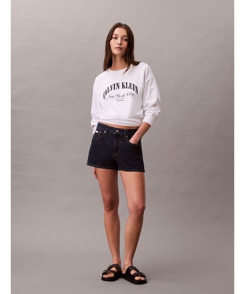 Calvin Klein(カルバン・クライン)の「スウェット - Heritage Classic レギュラーグラフィッククルーネックトレーナー(スウェット・レディース・ホワイト・XS/S)」の5枚目の写真