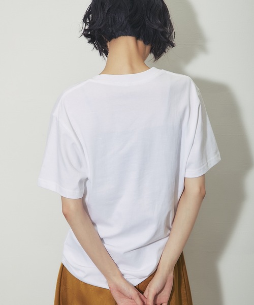 ANOTHER S(アナザーエス)の「花モチーフT(Tシャツ/カットソー・レディース・ブラック/ホワイト・FREE)」の7枚目の写真