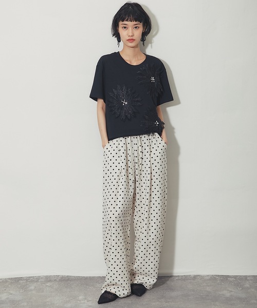 ANOTHER S(アナザーエス)の「花モチーフT(Tシャツ/カットソー・レディース・ブラック/ホワイト・FREE)」の20枚目の写真