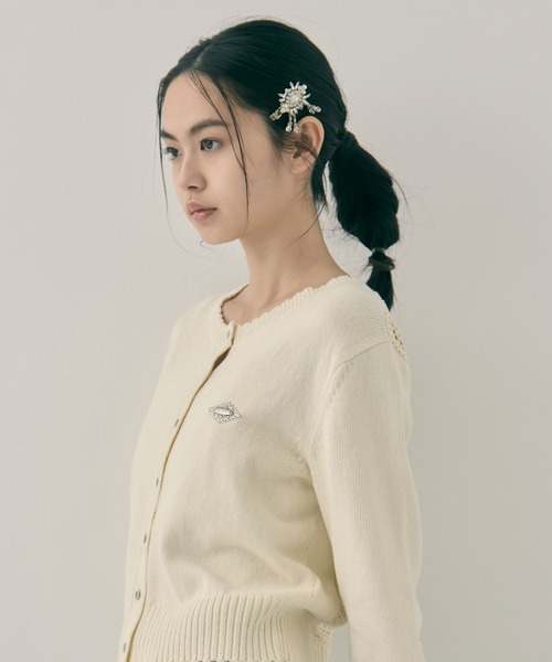 tanakadaisuke(タナカダイスケ)の「【tanakadaisuke/タナカダイスケ】crystal hair clip left/クリスタルヘアクリップ/左側用(バレッタ/ヘアクリップ・レディース・シルバー・FREE)」の10枚目の写真