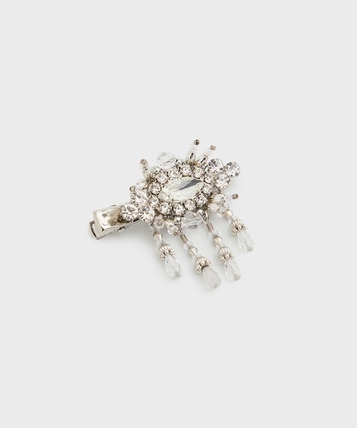 tanakadaisuke(タナカダイスケ)の「【tanakadaisuke/タナカダイスケ】crystal hair clip left/クリスタルヘアクリップ/左側用(バレッタ/ヘアクリップ・レディース・シルバー・FREE)」の2枚目の写真