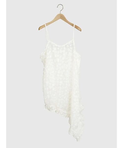 FIKA.(フィーカ)の「Jacquard hem camisole(キャミソール・レディース・オフホワイト/ブラウン・MEDIUM)」の3枚目の写真