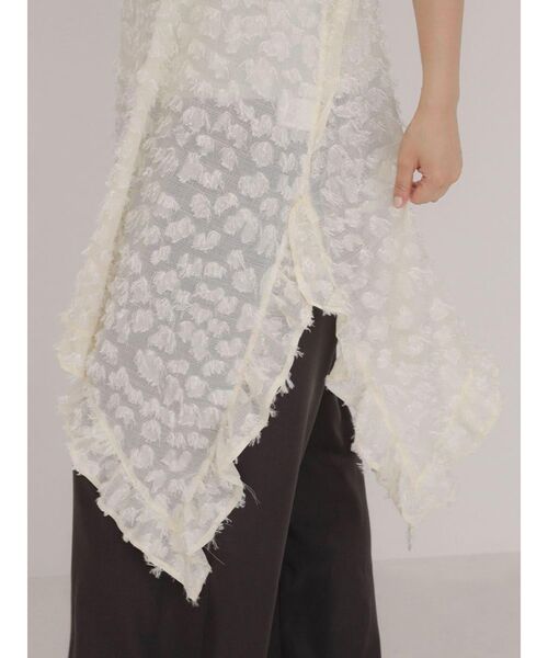 FIKA.(フィーカ)の「Jacquard hem camisole(キャミソール・レディース・オフホワイト/ブラウン・MEDIUM)」の10枚目の写真