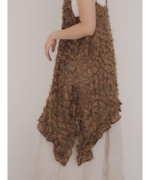 FIKA.(フィーカ)の「Jacquard hem camisole(キャミソール・レディース・オフホワイト/ブラウン・MEDIUM)」の22枚目の写真