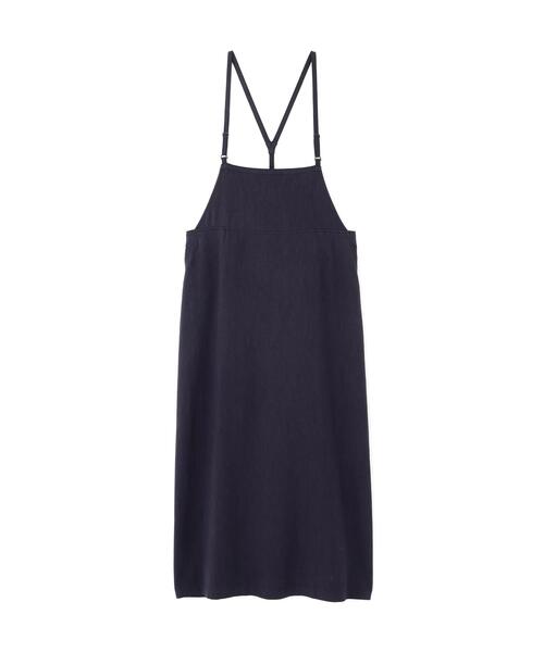 human woman(ヒューマンウーマン)の「◆【ウォッシャブル / サイズ調整可能】テンセル綿麻キャミソールワンピ(ワンピース・レディース・ネイビー/カーキ・MEDIUM)」の5枚目の写真