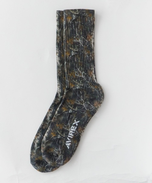 AVIREX(アヴィレックス)の「AVIREX/アビレックス AX Real Tree Print Socks リアルツリー プリント ソックス 靴下 クルー丈ソックス カモフラージュ柄 迷彩柄 ストリート ミリタリー グランジ メンズ 2026年 夏 夏服(ソックス/靴下・メンズ・カモフラージュ・25-27)」の3枚目の写真