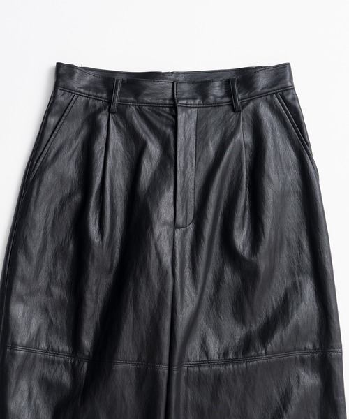 PRANK PROJECT(プランクプロジェクト)の「【2026Autumn Pre-Order】ヴィーガンレザースリットレースパンツ / Vegan Leather Slit Lace Pants(その他パンツ・レディース・ブラウン/ホワイト/ブラック・38/36/34)」の17枚目の写真