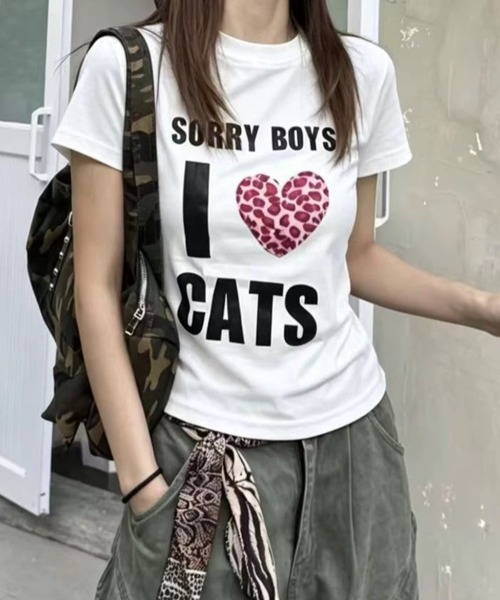 Teem Store(チームストア)の「ロゴプリントTシャツ ドット柄ピチT(Tシャツ/カットソー・レディース・ホワイト系1/ホワイト系3/ホワイト系2・M/S)」の9枚目の写真