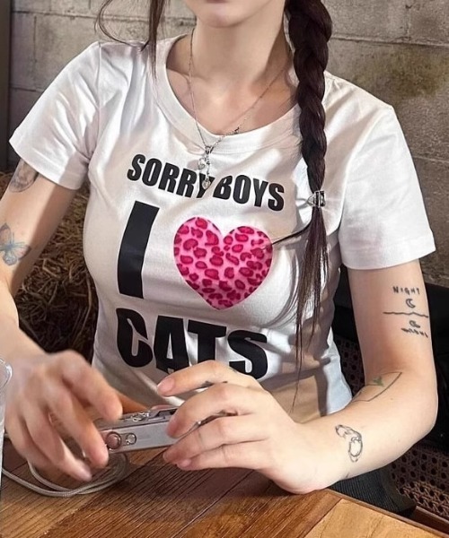 Teem Store(チームストア)の「ロゴプリントTシャツ ドット柄ピチT(Tシャツ/カットソー・レディース・ホワイト系1/ホワイト系3/ホワイト系2・M/S)」の10枚目の写真