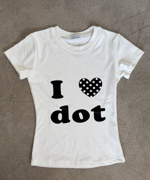 Teem Store(チームストア)の「ロゴプリントTシャツ ドット柄ピチT(Tシャツ/カットソー・レディース・ホワイト系1/ホワイト系3/ホワイト系2・M/S)」の20枚目の写真