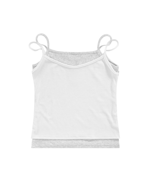 ASON(アズオン)の「SLIT LAYERED SLEEVELESS / WHITE(Tシャツ/カットソー・レディース・その他・FREE)」の3枚目の写真