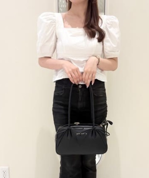 SAMANTHAVEGA(サマンサベガ)の「バレエコアロングハンドルバッグ(ハンドバッグ・レディース・ピンク/ブラック/ホワイト・FREE)」の2枚目の写真