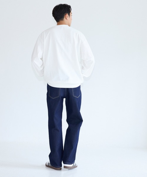 coca(coca)(コカ)の「スウェット風ベアプリントワイドロンT(Tシャツ/カットソー・メンズ・ブラック/ホワイト・XL/L/M)」の6枚目の写真