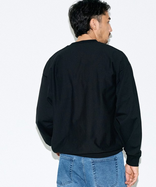 coca(coca)(コカ)の「スウェット風ベアプリントワイドロンT(Tシャツ/カットソー・メンズ・ブラック/ホワイト・XL/L/M)」の11枚目の写真