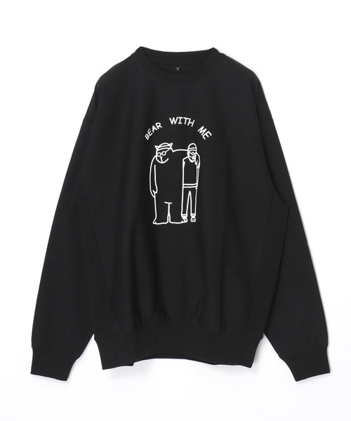 coca(coca)(コカ)の「スウェット風ベアプリントワイドロンT(Tシャツ/カットソー・メンズ・ブラック/ホワイト・XL/L/M)」の14枚目の写真