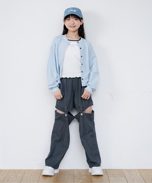 algy(アルジー)の「パッド付きシルバーシシュウキャミ(キャミソール・キッズ・ブラック/オフホワイト/ピンク/サックスブルー・140/150/160/130)」の22枚目の写真