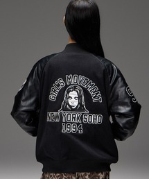 X-girl | FACE PATCH STADIUM JACKET(スタジャン)