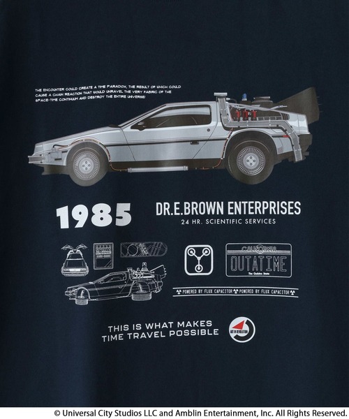 LOWRYS FARM(ローリーズファーム)の「【LFM(U)】CINEMA/Back to the Future TEE 1044808(Tシャツ/カットソー・メンズ・ネイビー・MEDIUM/LARGE)」の6枚目の写真