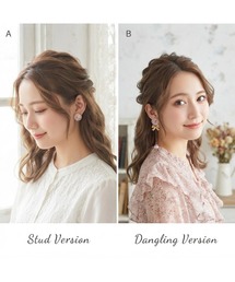 【Espoir et la lune】２WAYガーリーさざれピアス(MA)