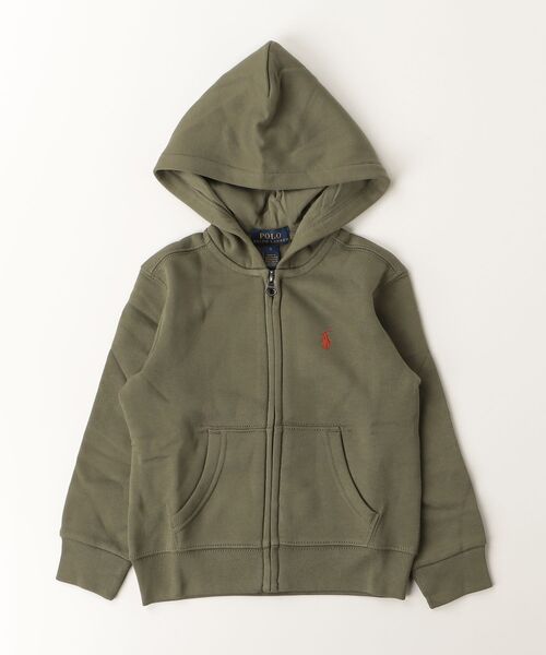 POLO RALPH LAUREN CHILDRENSWEAR(ポロ ラルフ ローレン チルドレンズウェア)の「フリース フルジップ フーディ(パーカー・キッズ・グリーン・3/4/6/7)」の4枚目の写真