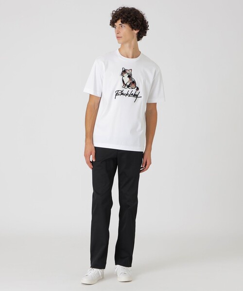 BLACK LABEL CRESTBRIDGE(ブラックレーベル・クレストブリッジ)の「クレストブリッジキャットグラフィックTシャツ(Tシャツ/カットソー・メンズ・オフホワイト/ブラック・S/XL/M/L)」の3枚目の写真