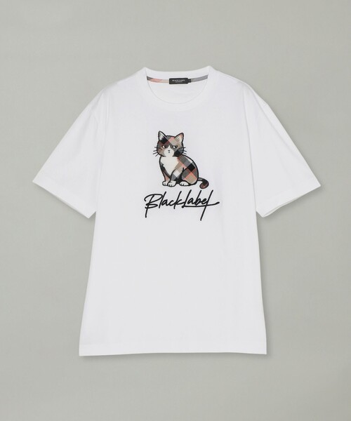 BLACK LABEL CRESTBRIDGE(ブラックレーベル・クレストブリッジ)の「クレストブリッジキャットグラフィックTシャツ(Tシャツ/カットソー・メンズ・オフホワイト/ブラック・S/XL/M/L)」の8枚目の写真