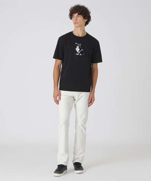 BLACK LABEL CRESTBRIDGE(ブラックレーベル・クレストブリッジ)の「クレストブリッジキャットグラフィックTシャツ(Tシャツ/カットソー・メンズ・オフホワイト/ブラック・S/XL/M/L)」の9枚目の写真