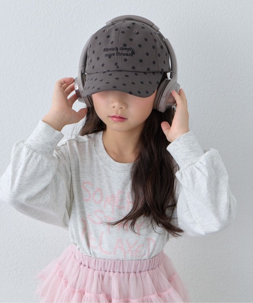 CIAOPANIC TYPY(チャオパニックティピー)の「【KIDS】起毛ツイルロゴCAP(キャップ・キッズ・チャコールグレー/レッド/ブラック・ONE SIZE)」の10枚目の写真