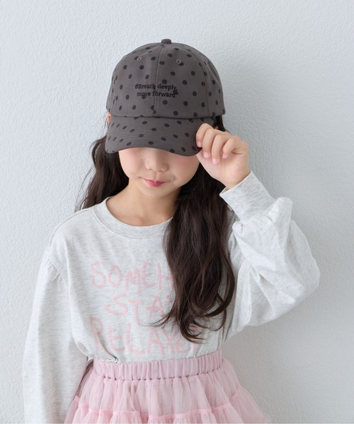 CIAOPANIC TYPY(チャオパニックティピー)の「【KIDS】起毛ツイルロゴCAP(キャップ・キッズ・チャコールグレー/レッド/ブラック・ONE SIZE)」の9枚目の写真