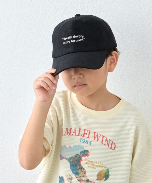 CIAOPANIC TYPY(チャオパニックティピー)の「【KIDS】起毛ツイルロゴCAP(キャップ・キッズ・チャコールグレー/レッド/ブラック・ONE SIZE)」の7枚目の写真