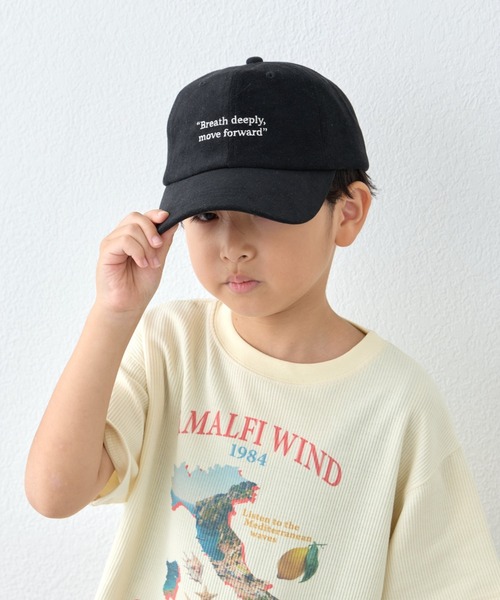 CIAOPANIC TYPY(チャオパニックティピー)の「【KIDS】起毛ツイルロゴCAP(キャップ・キッズ・チャコールグレー/レッド/ブラック・ONE SIZE)」の11枚目の写真