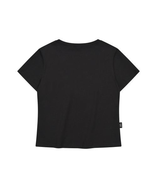 LMR（エルエムアール）の「ヴィンテージフローラルロゴスリム半袖TシャツBLACK（Tシャツ/カットソー・レディース・ブラック・SMALL）」の3枚目の写真