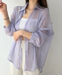 シアー長袖シャツ