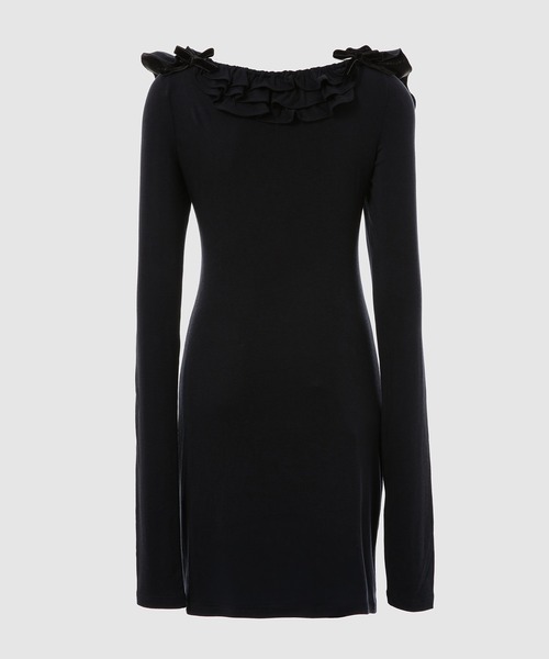 SHUSHU/TONG(シュシュトン)の「Lace Trim Stretch Fitted Dress(ワンピース・レディース・ネイビー・10/8)」の2枚目の写真