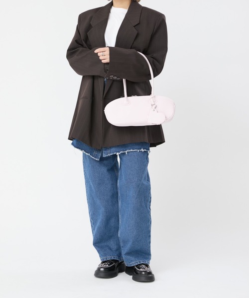 Casselini(キャセリーニ)の「Casselini(キャセリーニ)ラウンドチャームバッグ(ハンドバッグ・レディース・ブラック/シルバー/ピンク・FREE)」の14枚目の写真